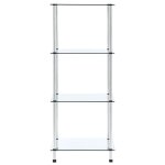 Vidaxl Étagère à 4 niveaux transparent 40x40x100 cm verre trempé Vidaxl Étagère à 4 niveaux transparent 40x40x100 cm verre trempé