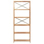 Vidaxl �tag�re � 6 niveaux 80x30x205 cm bois de ch�ne massif