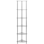Vidaxl tagre  6 niveaux transparent 30x30x160 cm verre tremp