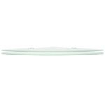 Vidaxl tagres d'angle 2 pcs et supports chroms verre blanc 25x25 cm