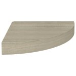Vidaxl tagre d'angle flottante chne 25x25x3, 8 cm mdf