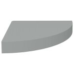 Vidaxl tagre d'angle flottante gris 25x25x3, 8 cm mdf