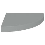 Vidaxl �tag�re d'angle flottante gris 35x35x3, 8 cm mdf