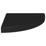 Vidaxl tagre d'angle flottante noir 35x35x3, 8 cm mdf