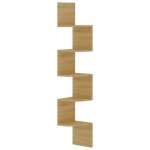 Vidaxl tagre d'angle murale chne sonoma 19x19x123 cm agglomr