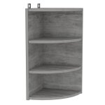 Vidaxl �tag�re d'angle murale gris b�ton 30x31, 5x60 cm agglom�r�