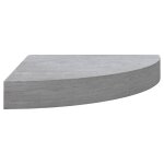 Vidaxl tagre d'angle murale gris bton 35x35x3, 8 cm mdf