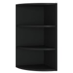 Vidaxl �tag�re d'angle murale noir 30x31, 5x60 cm agglom�r�