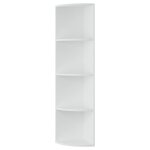 Vidaxl tagre d'angle sur pied blanc 40x41, 5x180 cm agglomr