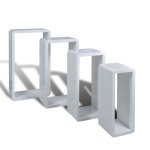 Vidaxl etagres design murale 4 cubes blanc