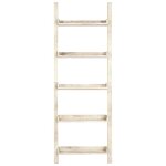 Vidaxl tagre  chelle blanc 75x37x205 cm bois de manguier solide