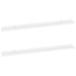 Vidaxl tagres murales 2 pcs blanc 100x9x3 cm