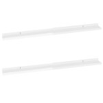 Vidaxl �tag�res murales 2 pcs blanc brillant 100x9x3 cm