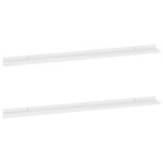 Vidaxl �tag�res murales 2 pcs blanc brillant 115x9x3 cm