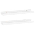 Vidaxl Étagères murales 2 pcs blanc brillant 40x9x3 cm Vidaxl Étagères murales 2 pcs blanc brillant 40x9x3 cm