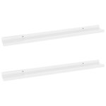 Vidaxl �tag�res murales 2 pcs blanc brillant 80x9x3 cm