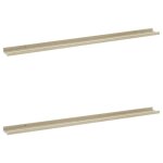 Vidaxl �tag�res murales 2 pcs blanc et ch�ne sonoma 115x9x3 cm