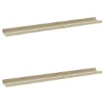 Vidaxl tagres murales 2 pcs blanc et chne sonoma 80x9x3 cm