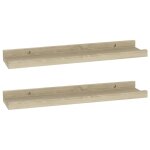 Vidaxl tagres murales 2 pcs chne sonoma 40x9x3 cm