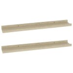 Vidaxl tagres murales 2 pcs chne sonoma 60x9x3 cm