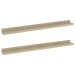 Vidaxl �tag�res murales 2 pcs ch�ne sonoma 80x9x3 cm