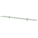 Vidaxl tagres murales 2 pcs verre 100 x 20 cm 8 mm