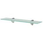 Vidaxl tagres murales 2 pcs verre 50x10 cm 8 mm