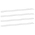 Vidaxl tagres murales 4 pcs blanc 115x9x3 cm