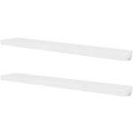Vidaxl tagres murales 4 pcs blanc 120 cm