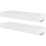 Vidaxl tagres murales 4 pcs blanc 40 cm