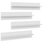 Vidaxl �tag�res murales 4 pcs blanc 80x11, 5x18 cm agglom�r�