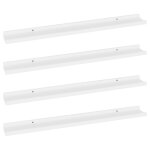 Vidaxl �tag�res murales 4 pcs blanc 80x9x3 cm