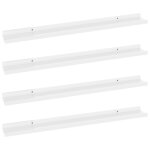 Vidaxl �tag�res murales 4 pcs blanc brillant 80x9x3 cm