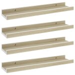 Vidaxl Étagères murales 4 pcs blanc et chêne sonoma 40x9x3 cm Vidaxl Étagères murales 4 pcs blanc et chêne sonoma 40x9x3 cm