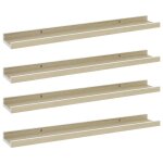 Vidaxl �tag�res murales 4 pcs blanc et ch�ne sonoma 60x9x3 cm