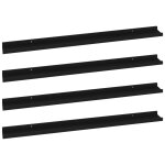 Vidaxl tagres murales 4 pcs noir 100x9x3 cm