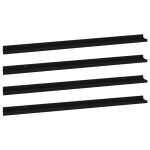 Vidaxl �tag�res murales 4 pcs noir 115x9x3 cm
