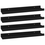 Vidaxl �tag�res murales 4 pcs noir 40x9x3 cm