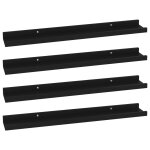 Vidaxl Étagères murales 4 pcs noir 60x9x3 cm Vidaxl Étagères murales 4 pcs noir 60x9x3 cm