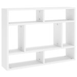Vidaxl tagre murale blanc 75x16x55 cm agglomr