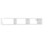 Vidaxl tagre murale blanc brillant 102x30x17 cm agglomr