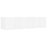 Vidaxl tagre murale  cd blanc 75x18x18 cm agglomr