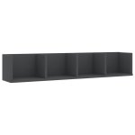 Vidaxl tagre murale  cd gris 100x18x18 cm agglomr