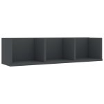 Vidaxl tagre murale  cd gris 75x18x18 cm agglomr