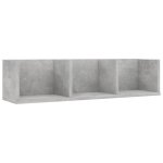 Vidaxl tagre murale  cd gris bton 75x18x18 cm agglomr