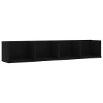 Vidaxl tagre murale  cd noir 100x18x18 cm agglomr
