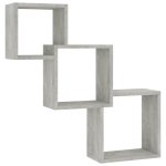 Vidaxl �tag�res murales cubiques gris cement 84, 5x15x27 cm agglom�r�