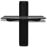 Vidaxl tagre murale  dvd  1 niveau verre noir