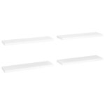 Vidaxl �tag�res murales flottantes 4 pcs blanc 90x23, 5x3, 8 cm mdf