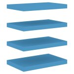 Vidaxl �tag�res murales flottantes 4 pcs bleu 50x23x3, 8 cm mdf